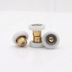 M4 tornillo 19mm 695 rodamiento PA6 PA66 polea Puerta de ducha rueda de rodillo con rodillos de puerta de ducha de nailon M4 * 19*5mm - Product Image 1