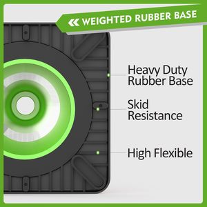 Cônes de signalisation routière CITICITY de 18 pouces avec base lestée noire, cônes de signalisation routière verts en PVC avec col réfléchissant haute visibilité - Product Image 5