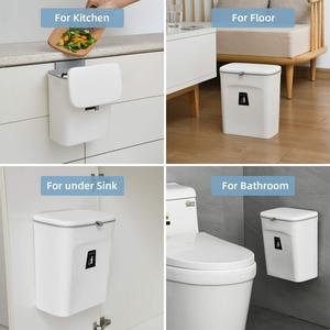 Offre Spéciale nouvelle <span class=keywords><strong>poubelle</strong></span> murale bon marché <span class=keywords><strong>poubelle</strong></span> en plastique porte d'<span class=keywords><strong>armoire</strong></span> de cuisine <span class=keywords><strong>poubelle</strong></span> suspendue avec couvercle - Product Image 3