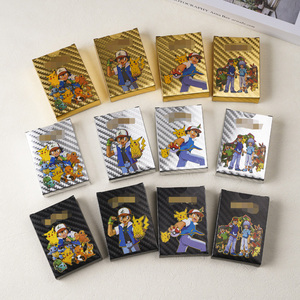 Wholesale 55pcs <strong>Pokemoned</strong> <strong>Gold</strong> Silver black Foil <strong>Card</strong> Packs poke mon Anime Collection <strong>trading</strong> <strong>cards</strong> - Product Image 3