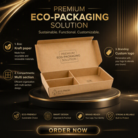 Boîte alimentaire compartimentée personnalisée écologique en papier kraft pour emporter, boîte à lunch pour sushis, salades, emballage de repas