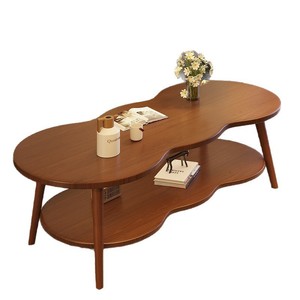 Wood <b>Coffee</b> <b>Table</b> With Shelf For Living Room Sofa <b>Small</b> Apartment Modern Design - Product Image 5