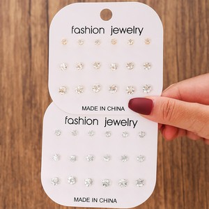 Fashion <b>Stud</b> <b>Earrings</b> Set <b>Crystal</b> Claw Setting Flower Shape Gift Jewelry Made In China - Product Image 1
