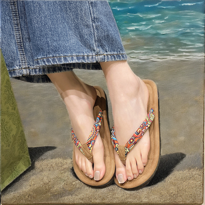 Sandalias Planas de Mujer, Tendencia de Moda, para Invierno y Verano 2025, Estilo Nuevo, para Playa, con Parte Superior de PU - Product Image 1