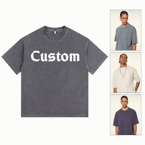 T-shirt surdimensionné pour homme, 100% coton, écologique, séchage rapide, 260g, impression sérigraphique personnalisée avec logo, vente en gros - Product Image 1