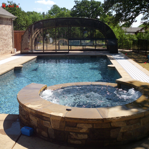 Couverture de <span class=keywords><strong>piscine</strong></span> préfabriquée en polycarbonate, auvent rétractable en aluminium, véranda autoportante, jardin d'hiver - Product Image 4