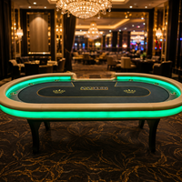 Table de poker de luxe sur mesure SUCCESSOR, table de jeu professionnelle pour casino, club et salle de poker VIP, avec éclairage LED
