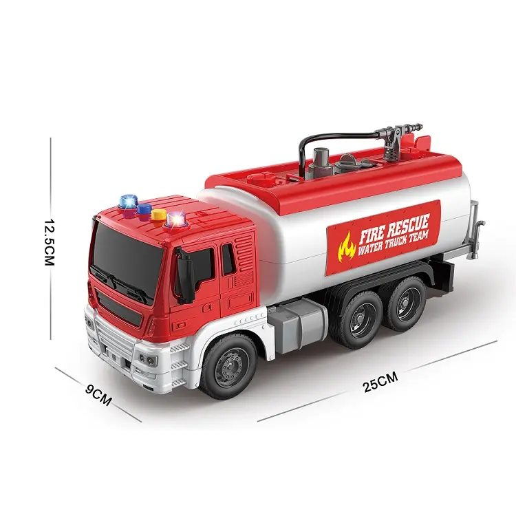 16 scale music light spray water fire sprinkler trucks toys inertia car electric fire truck toy with 3 colors
