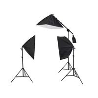 Kit d'éclairage photo : Softbox, ampoule LED, supports de fond de studio, équipement de prise de vue