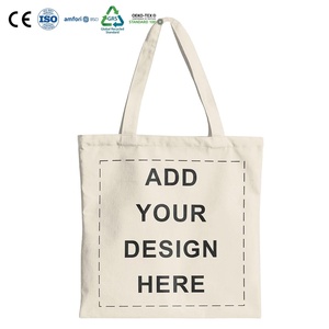 Sac en toile de coton <span class=keywords><strong>vierge</strong></span> imprimable, surface non blanchie, léger, sac à bandoulière pour création artistique personnalisée - Product Image 1