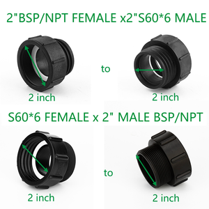 Hot bán IBC Tank DN50 2 "60 mét nữ s60x6 để BSP/<span class=keywords><strong>NPT</strong></span> nam phụ kiện đường ống S60 * 6 thô chủ đề nữ để BSP tốt chủ đề nam - Product Image 6