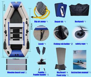 Bote Inflable Resistente de 300 cm para 4 Personas, Anti-inundaciones, para Rescate, Pesca, Remo, Hovercraft, <span class=keywords><strong>Kayak</strong></span>, Dinghy, Balsa, Velero - Product Image 4