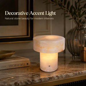 Natural Stone Rechargeable <b>Touch</b> Table <b>Lamp</b> Portable Cordless Night Light Ambient <b>Lamp</b> for Bedroom Living Room Hotel OEM ODM - Product Image 2