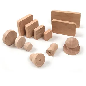 Custom Wholesale Box Deur Bezem Meubelgrepen Houten Knoppen Stempel Ambachtelijke Keuken Accessoires Tv Kast Houten Modern