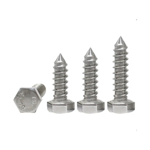 Tornillos hexagonales para madera Spot Supply, acero inoxidable 304, hexágono externo, punta puntiaguda, rosca para madera, autorroscantes M6 - Product Image 3