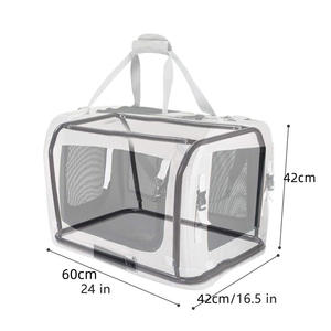 โรงงาน ODM ราคาขายส่ง เต็นท์สัตว์เลี้ยงสำหรับพกพา แบบพับได้ พกพาสะดวก ขนาดใหญ่ ระบายอากาศได้ดี ทำจากผ้า Oxford สำหรับสุนัขและแมว - Product Image 2