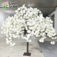 Arbre artificiel en fibre de verre, imitation cerisier blanc, imperméable, pour décoration de mariage et de la Saint-Valentin