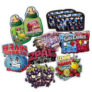 שקיות מיילר בהדפסה אישית 3.5 גרם 7 גרם 14 גרם 28 גרם אטומות לריח, עמידות בפני ילדים, עם סגירת רוכסן, הולוגרפיות, אריזות 3.5 גרם, שקיות מיילר חתוכות בלייזר. - Product Image 3