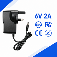 Adaptateurs secteur muraux AC/DC durables multi-prises US EU UK AU 5,5x2,1mm DC 6V 2A 12W pour enceintes intelligentes et systèmes audio – Vente en gros