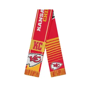 Sciarpa per Tifosi di Alta Qualità in Maglia Elasticizzata di Nylon, Bandiere della Squadra NFL <span class=keywords><strong>NBA</strong></span> Kansas City Chiefs, Bandiere Nazionali - Product Image 1