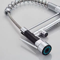 Robinet de cuisine double rotatif en laiton recouvert d'alliage de zinc, style américain, pour eau froide et chaude, idéal pour laver les légumes