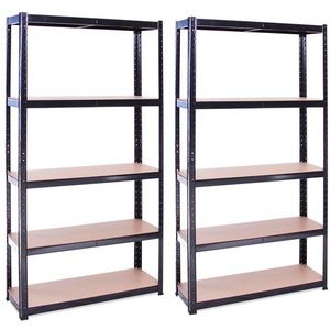 4 Raflı Metal Garaj Ev Tipi Depolama Raf Sistemi Galvanizli Civatasız Perçinli Raflar Garaj için Dayanıklı Raf Sistemi - Product Image 5
