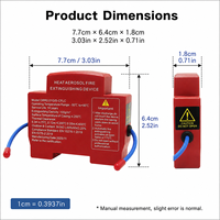 Dispositif d'extinction d'incendie automatique par aérosol thermique à activation rapide 10G - 40G pour compartiment moteur, classe ABE