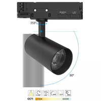Spot LED COB 30W Bridgelux à prix compétitif, orientable, pour rail de plafond, intensité variable, en aluminium, moderne