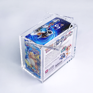 Boîte de présentation en acrylique transparent SYP de 6 mm d'épaisseur pour Pokémon : <span class=keywords><strong>XY</strong></span> : Evolutions Booster Box, couvercle magnétique, résistant aux UV, design aux coins arrondis - Product Image 2