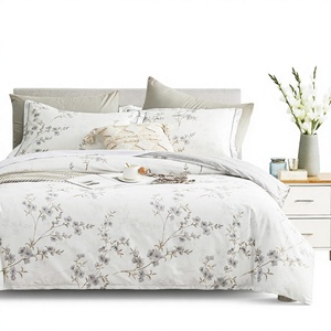 Luxury Lyocell Woven Modern Printed <b>Bedding</b> <b>Set</b> 3-Piece Premium Softness Eco-Friendly <b>Silk</b>-Like Fabric 200TC All-Season Elegant - Product Image 3