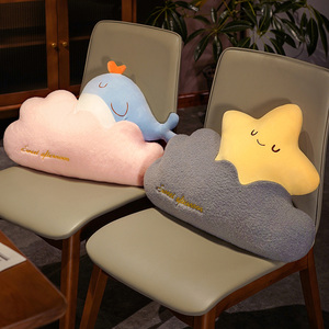 Oreiller en peluche en forme d'étoile en forme de nuage, coussin en peluche doux en forme de nuage, licorne requin, design créatif - Product Image 3