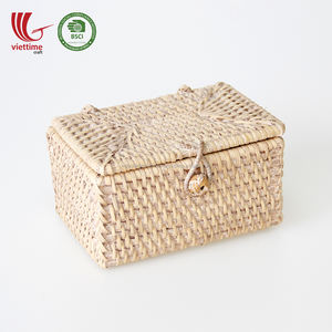 Panier de rangement en rotin naturel tissé à la main Meubles de salon convertibles en vrac Vente en gros pour usage domestique au Vietnam - Product Image 1