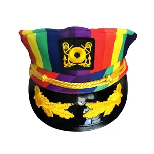 도매 고품질 100% 폴리 에스터 파티 캡틴 요트 해군 모자