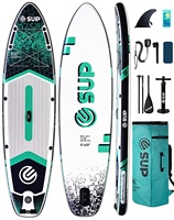 E SUP Planche de SUP gonflable légère certifiée CE 11 pieds pour femmes, facile à transporter, pour toutes les eaux, rivières, lacs, jeux aquatiques, surf