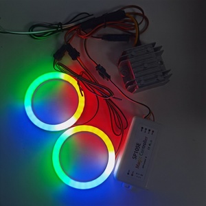 Anneau lumineux halo RGBW ADT 60 mm pour voiture, feux de brouillard à LED E46 avec yeux d'ange RGB à effet de poursuite, contrôle par application - Product Image 6