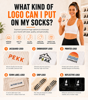 Chaussettes de yoga rembourrées personnalisées pour femmes, respirantes, en coton, pour la gym, le pilates, antidérapantes