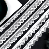 Dentelle élastique en nylon et soie de 2,5 cm, garniture en dentelle tricotée, accessoires de lingerie, tissu pour ourlet de jupe, vêtements faits main DIY, textile de maison