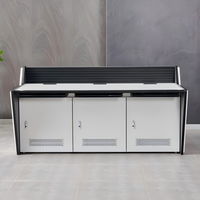 Console de salle de contrôle personnalisable en forme d'arc, bureau de travail combiné, table de commande, console de surveillance pour centre de commandement