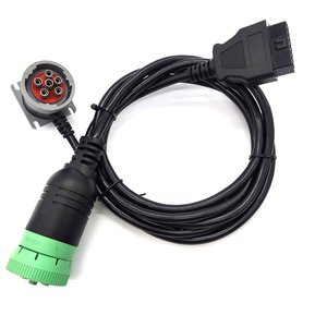 J1939 type 2插头至OBD2插座和J1708 T ELD电缆全球定位系统跟踪器重型卡车电缆发动机通用分析仪 - Product Image 1