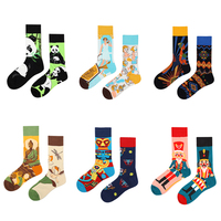 Chaussettes personnalisées pour femmes, motif dessin animé, style vintage, fantaisie, animaux amusants, vente en gros, chaussettes unisexes – Offre Spéciale