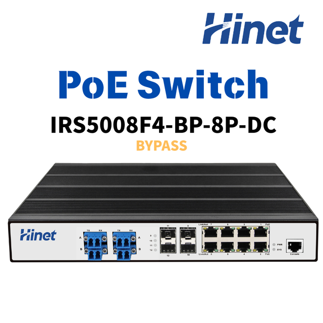 16-Port L3 Managed Industrial PoE Switch 4*10G SFP+ Uplink Gigabit Ethernet Ports Bypass Function IEEE 802.3af/at Switching