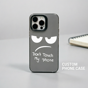 Coque transparente en TPU avec motif visage 'Ne touchez pas à mon téléphone', antichoc, motif dessin animé mignon pour iPhone 17 16 15 14 13 Pro Max - Product Image 1
