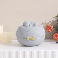 Boîte de cercueil en résine moderne créative écologique carrée Sleeping Love Dog & Cat Pet Urns