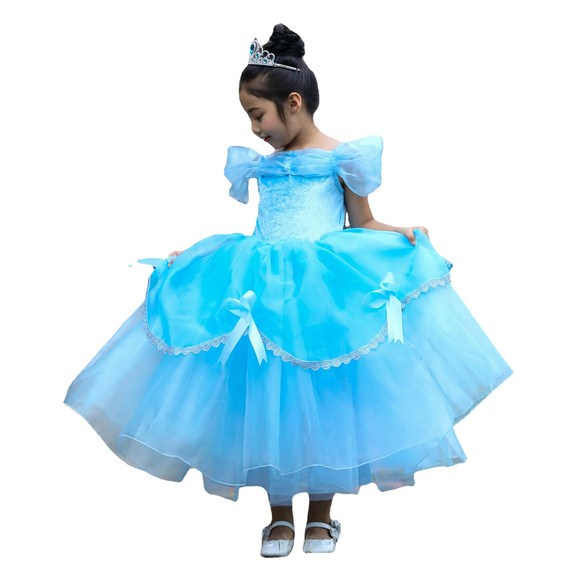 Toddler Princess Belle Costume – Yellow Fairy Dress With Puffy Skirt For Halloween, Birthday, Dress-Up