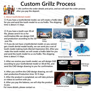 Grillz Dentales Personalizados <span class=keywords><strong>de</strong></span> Plata S925 y Oro Sólido <span class=keywords><strong>de</strong></span> 10K 14K con Moissanita <span class=keywords><strong>de</strong></span> Corte <span class=keywords><strong>Princesa</strong></span> y Diamante Cultivado en Laboratorio, Engaste Invisible, para Dientes Superiores e Inferiores - Product Image 5