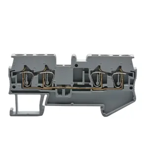 Factory spring cage wire Crimp Connectors din rail terminal blocks ST 2.5-QUATTRO