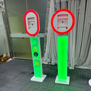 Elegant White Oval iPad Selfie <b>Booth</b> Frame Metal Featherlight Materials Instant Print Seamless DSLR Compatibility All-inclusive - Product Image 6