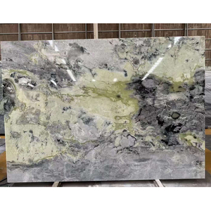 Revêtement mural en pierre de jade naturelle Cetina Green, plan de travail de cuisine, carreaux de sol, meubles, dalle murale en jade vert sur mesure - Product Image 4