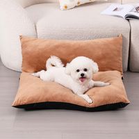 Moonking Lit Confortable pour Grand Chien, Coussin Élastique pour Chat, Coussin Chaud d'Hiver pour Animaux, Tapis Doux pour Canapé de Chat Moyen, Accessoires pour Petite Niche à Chat