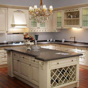 装饰豪华白色摇床pvc现代高光丙烯酸设计厨房橱柜套装中国制造 - Product Image 2